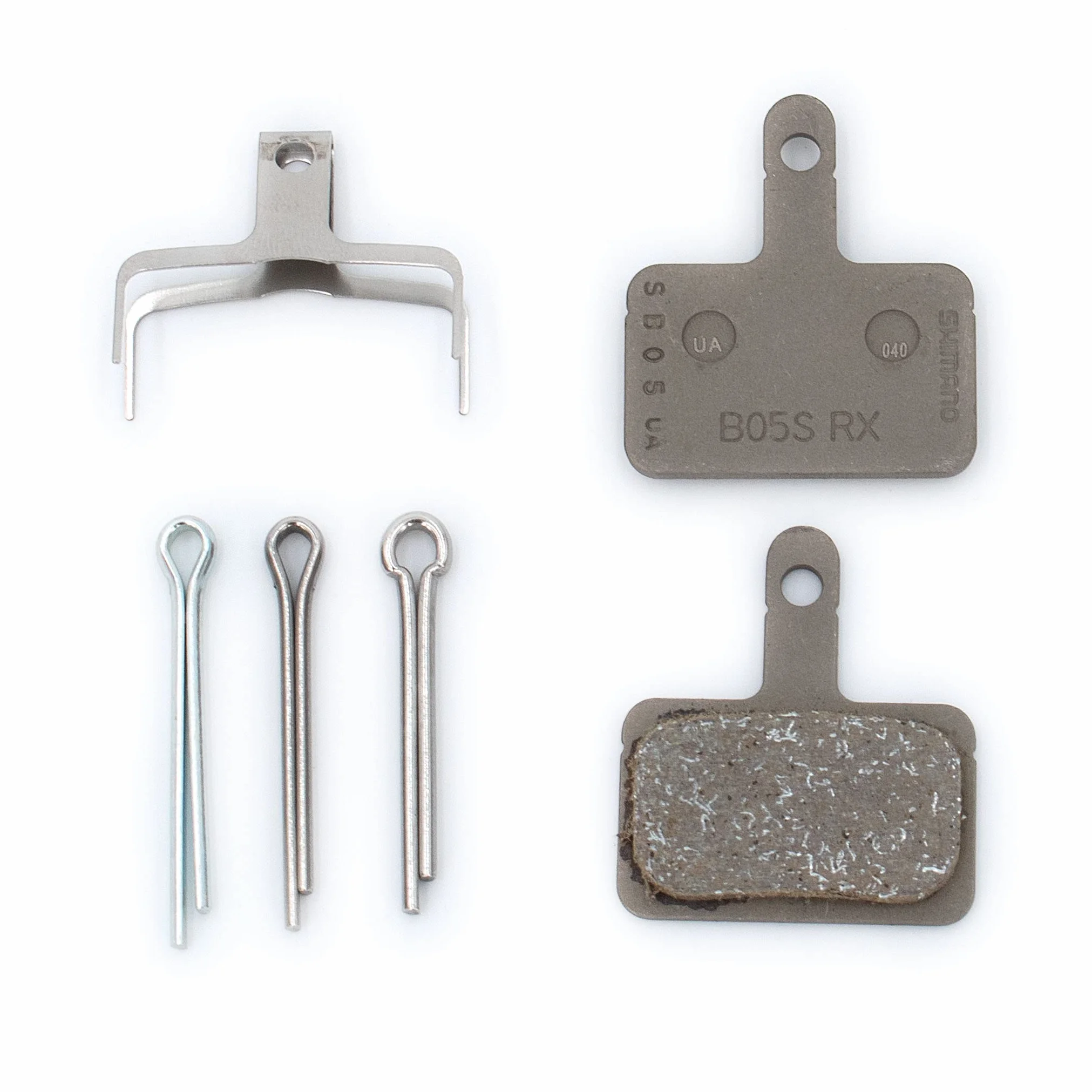 SHIMANO B05S Disc Brake Pads and Spring, Steel Backed, Resin, Black
