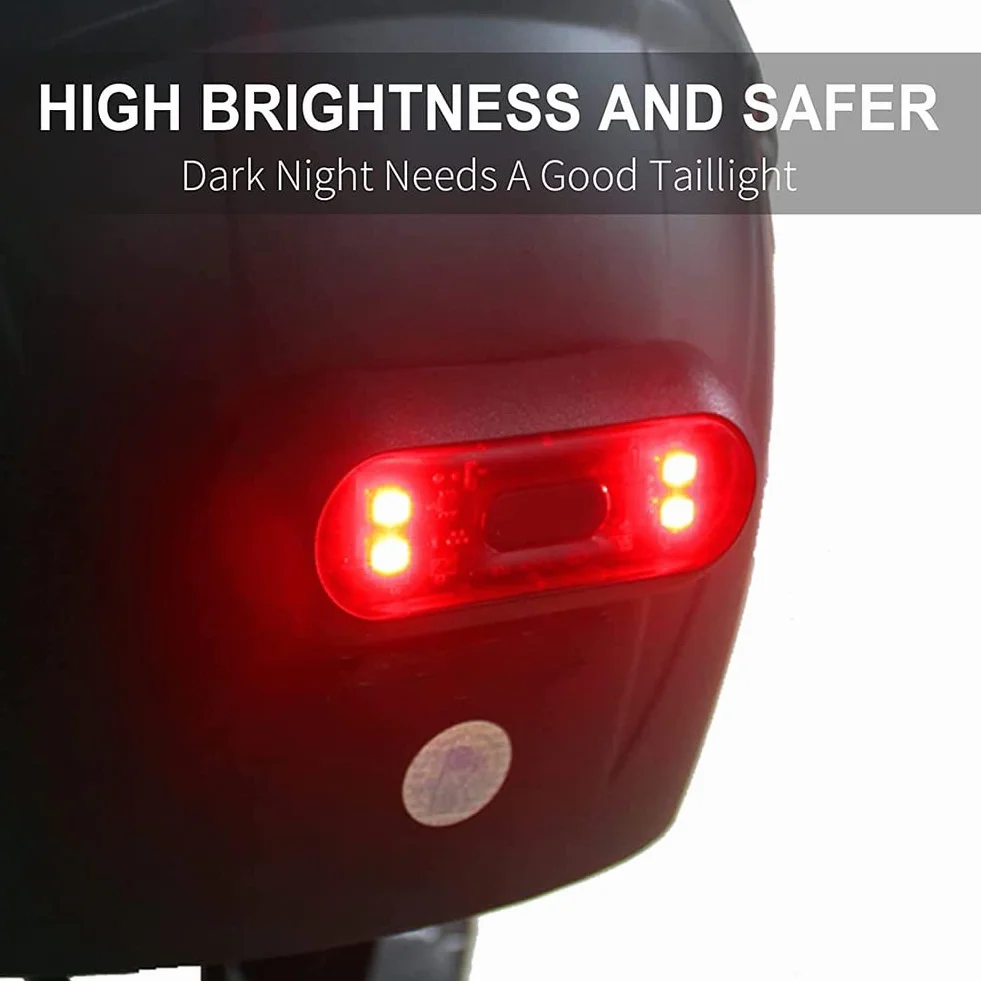 Luce LED per Casco, Luce Freno per Casco da Moto Ricaricabile Luce Posteriore Rossa di Avvertimento per Bici per la Notte