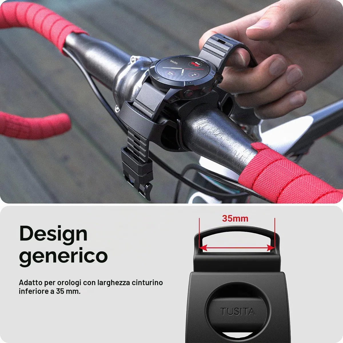 TUSITA Bicicletta Orologio Supporto Compatibile con Garmin - Progettato per Polar e Altri Orologi