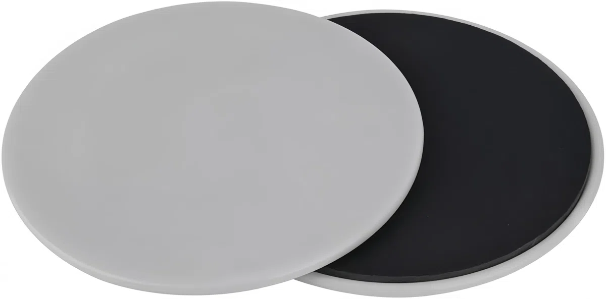 Dischi di Scorrimento 2 Pezzi Dischi Scorrevoli per Fitness,Core Sliders Esercizio Cursori,Sliders Fitness Doppio Lato,Esercizio Disco Scorrevole per Allenamento Completo del Corpo(Grigio)