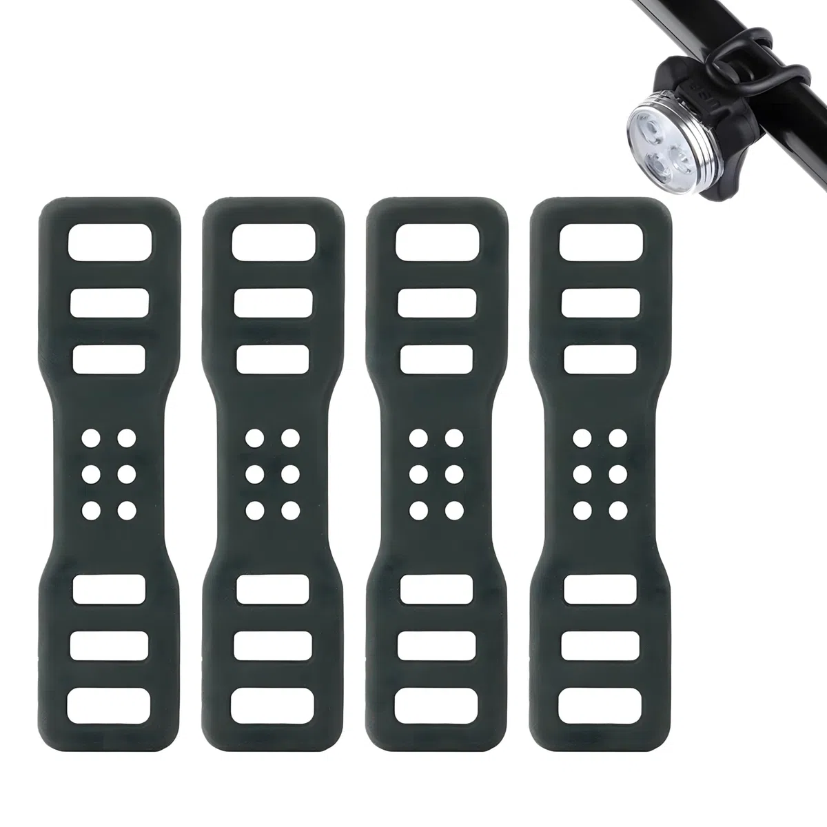 Anelli di gomma per bicicletta, per bicicletta, fissaggio a lega, elastici, leggeri e in gomma, multiuso per fari, bicicletta, fari a LED