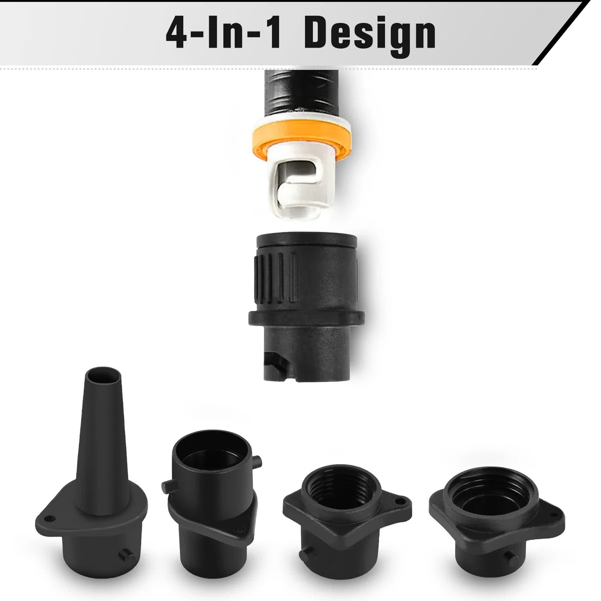 Adattatore Pompa Gonfiabile, Adattatore per Kayak con 4 Ugelli Valvola Aria, Adattatore per Pompa Paddle Board Multifunzione, Adattatore Pompa Sup per Gommoni, Stand Up Paddle Board, Letto Gonfiabile