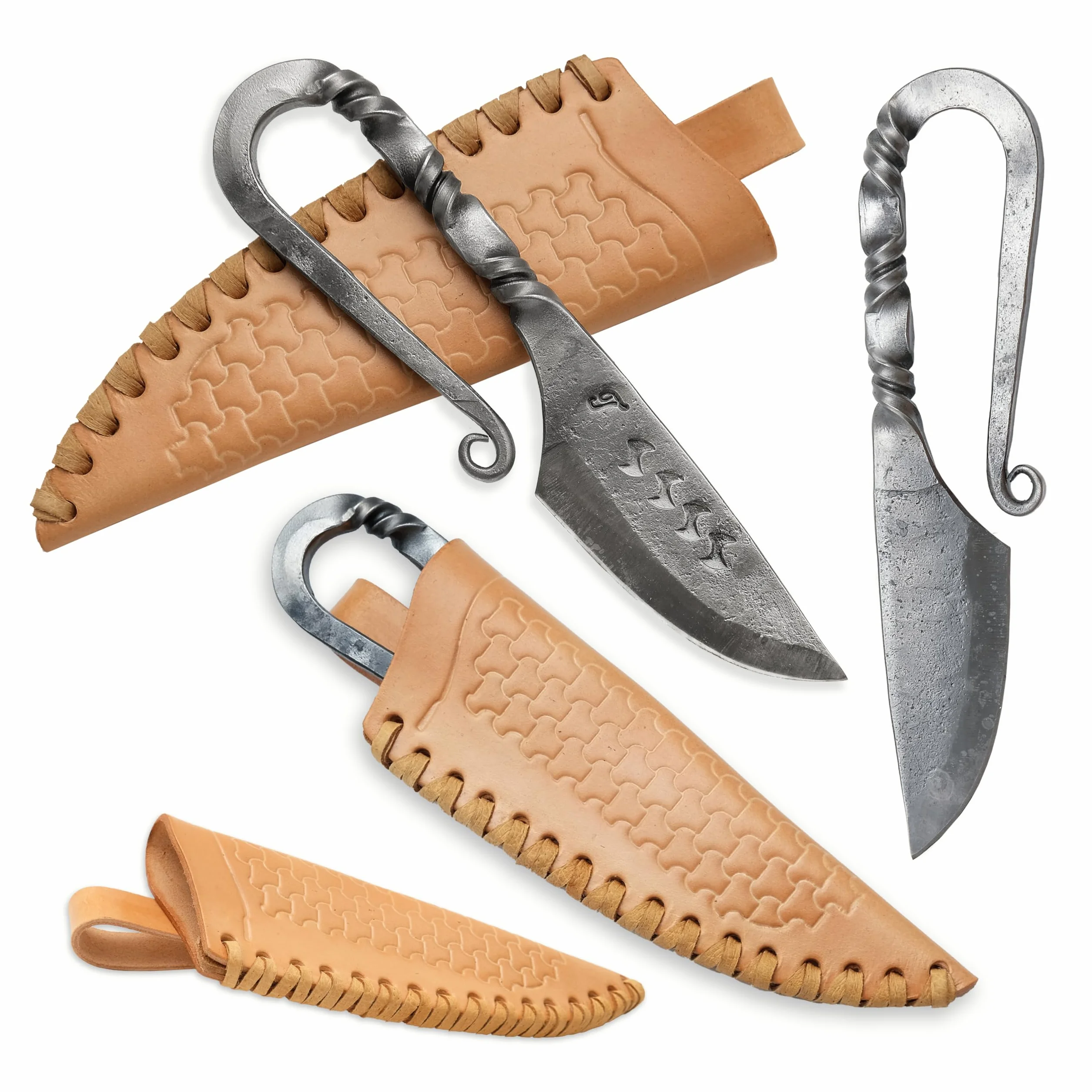 TOFERNER Original Gift - oferner Medieval Celtic Knife- Hand Forged Knife- Sports- Hand Made Genuine Leather Case- Polished & Hardened Blade - Vintage- Art Collection- Antiquity- Great Gift Idea