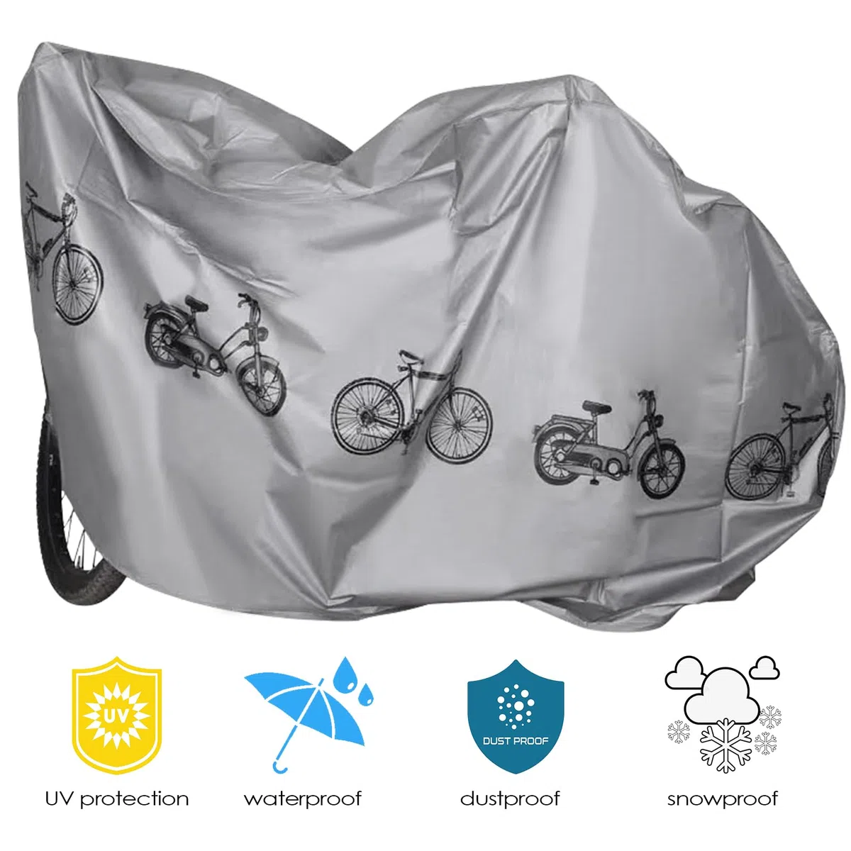 2 Pezzi Copri Bicicletta Esterno, Telo Bici Impermeabile per Esterno, Copribicicletta Esterno Impermeabile, Copertura Biciclette da Esterno, Telo Copribicicletta Esterno, Telo Copri Bici