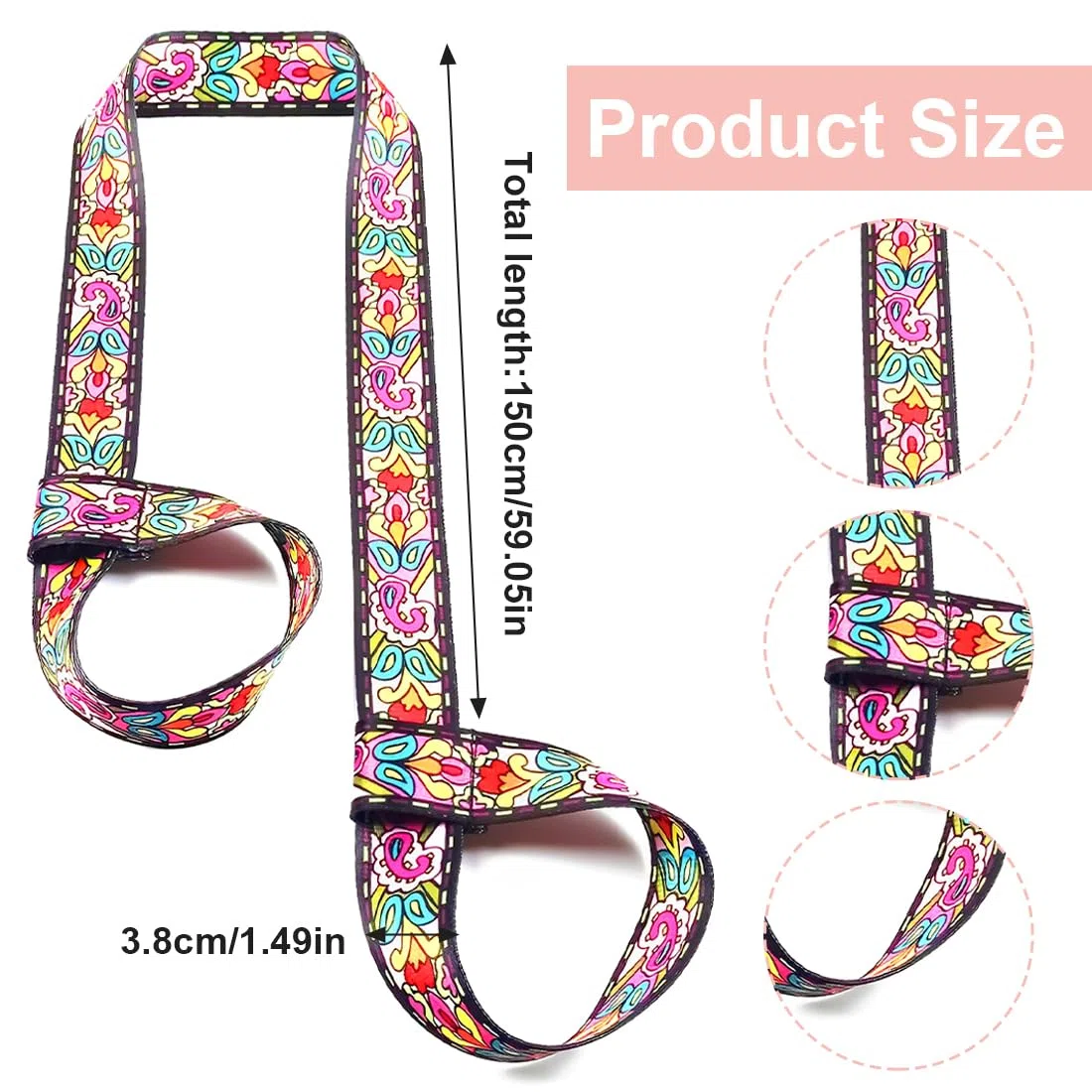 2 Pezzi Cinghia Yoga Mat, Straps Palestra, Porta Tappetino Yoga, Cinghia Per Il Trasporto Da Yoga Regolabile, Pilates, Esercizi, Aerobica, Tappetino Esercizi Sport