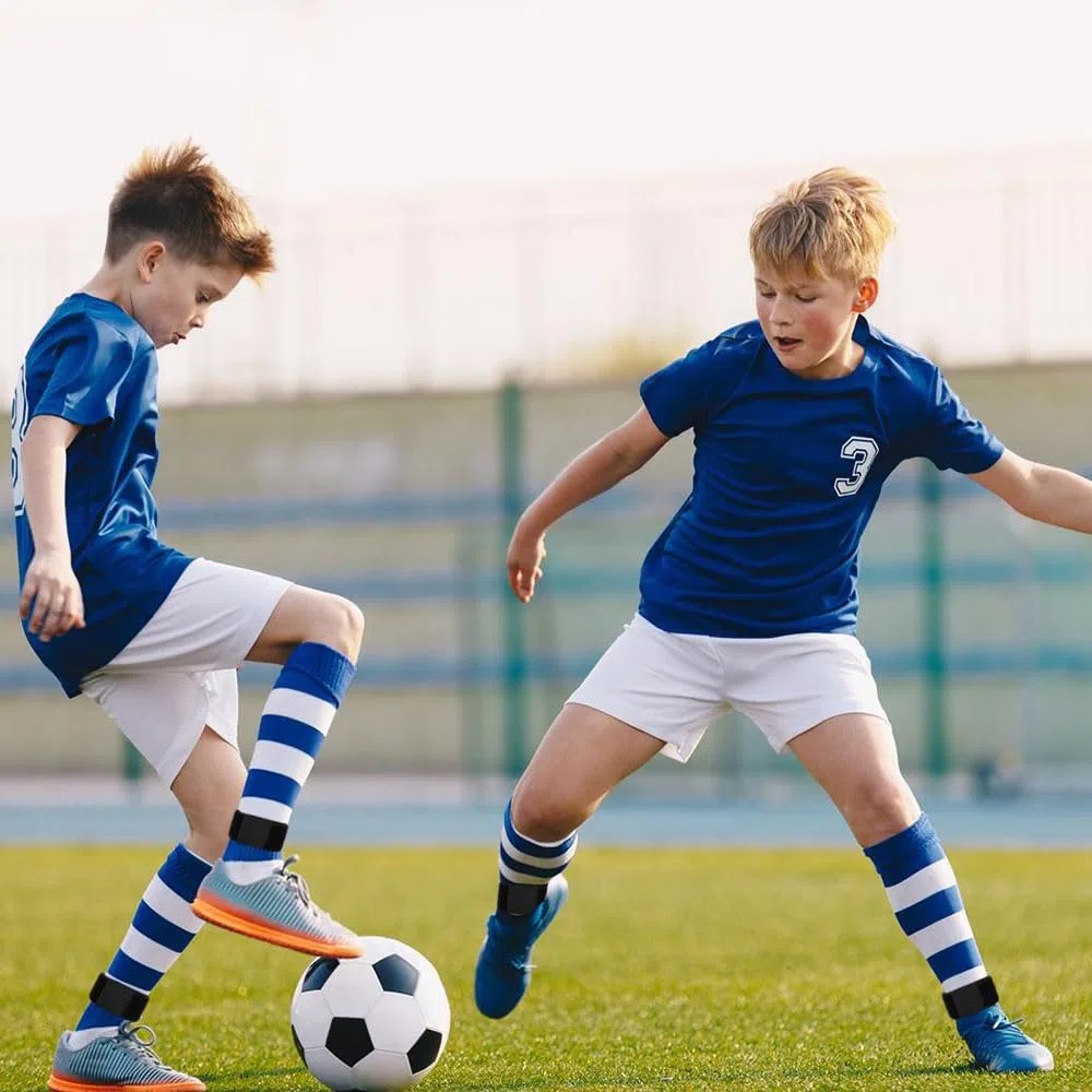 4 Pezzi Nastro per Parastinchi Calcio, Reggi Bambino Uomo, Antiscivolo per Polpacci Ferma Parastinchi Calcio, Traspirante Nastro per Mantenere Bambino