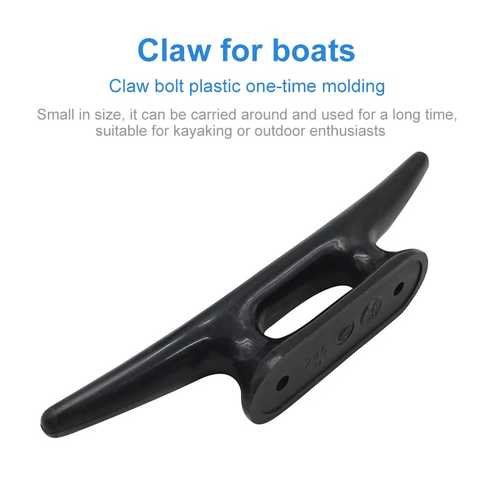 Bitta per Barca,Bitta per Ormeggio,Galloccia Pinzette Bacinella in Nylon,Nere in Canoa in Nylon,Kayak Canoa Barca Marina Cornice di Ancoraggio,Accessori per Bitte per Ormeggio a Fune,4 Pollici,2 Pzs