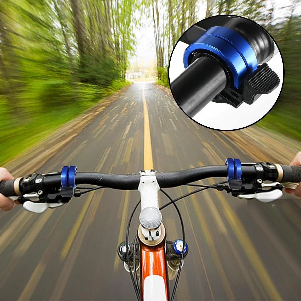 Campanello per bicicletta mountain bike, biker bell, campanello per bicicletta, mountain bike, perfetto per gli appassionati di ciclismo, 22-22,8 mm