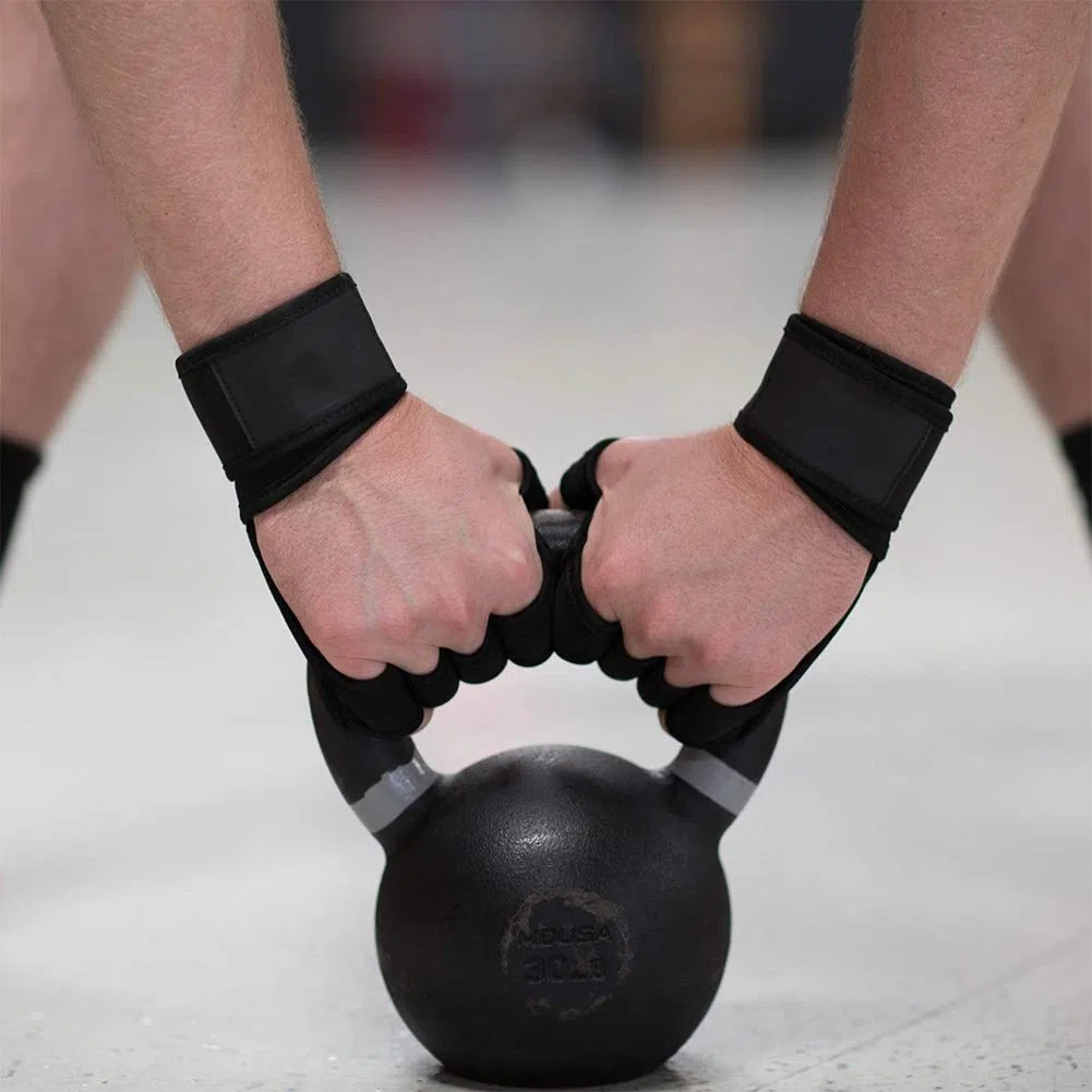 Guanti Palestra Uomo Donna Traspiranti Antiscivolo con Polsiere Guanti Calisthenics Paracalli Crossfit Sollevamento Pesi Fitness Guanti Crossfit Paracalli (Medium)