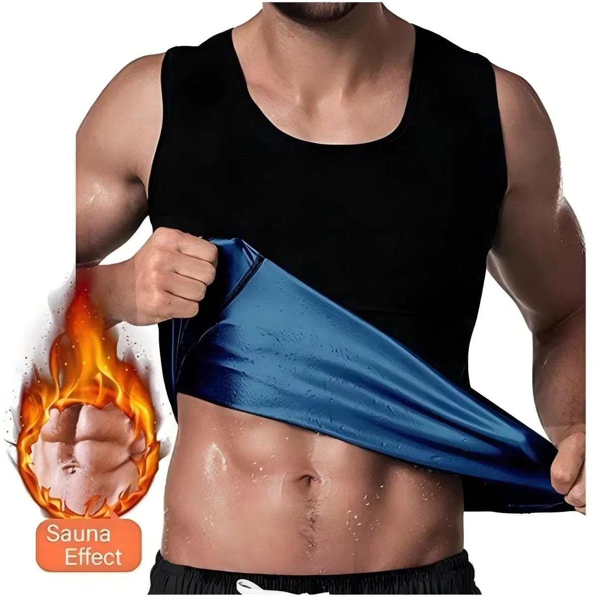 Canotta da uomo dimagrante Sauna T Shirt dimagrante Pancia piatta Tuta Body Shaper Fitness Sport