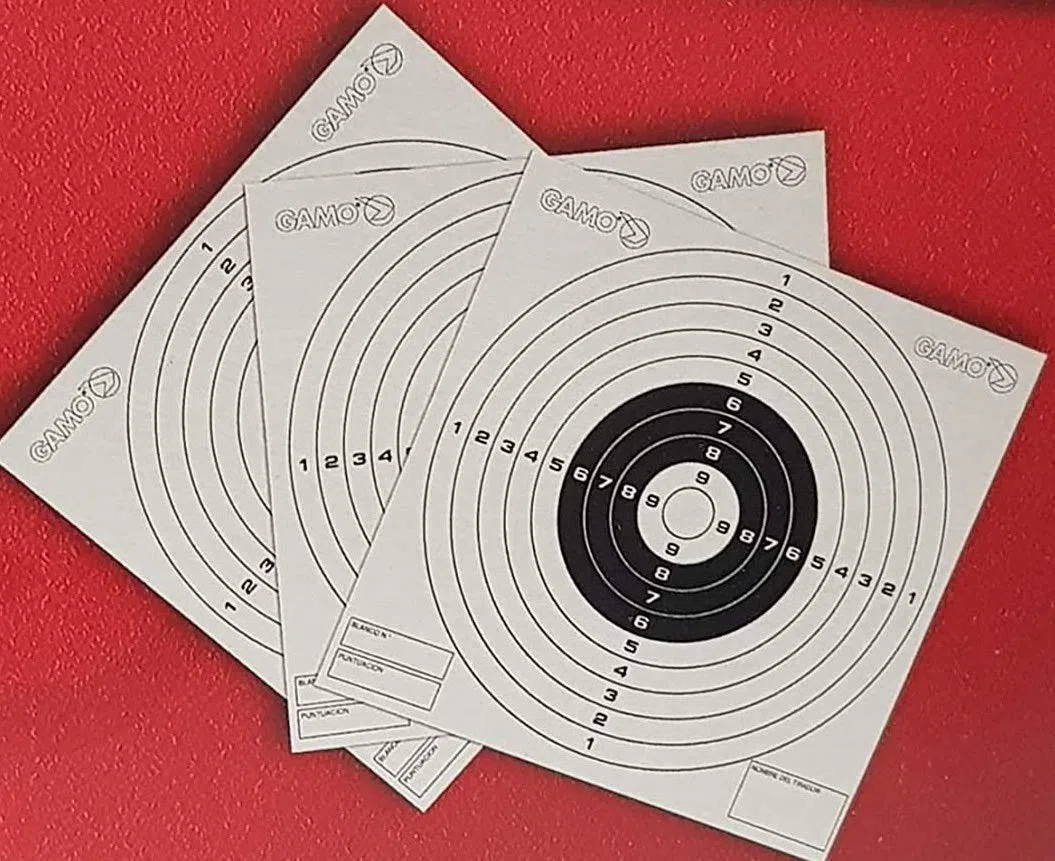 Bersagli Bersaglio per fucili pistola softair carabina ad aria compressa a piombini tiro a segno 14x14 di carta 100pezzi