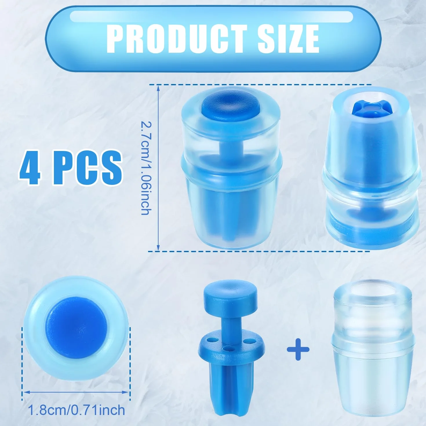 4 Pezzi Valvola Morso, Silicone Senza BPA Sostituzione Della Valvola Bite Hydration Pack Sicuro Sostituzione del Boccaglio per Ugello Compatibile con Osprey (Blu)