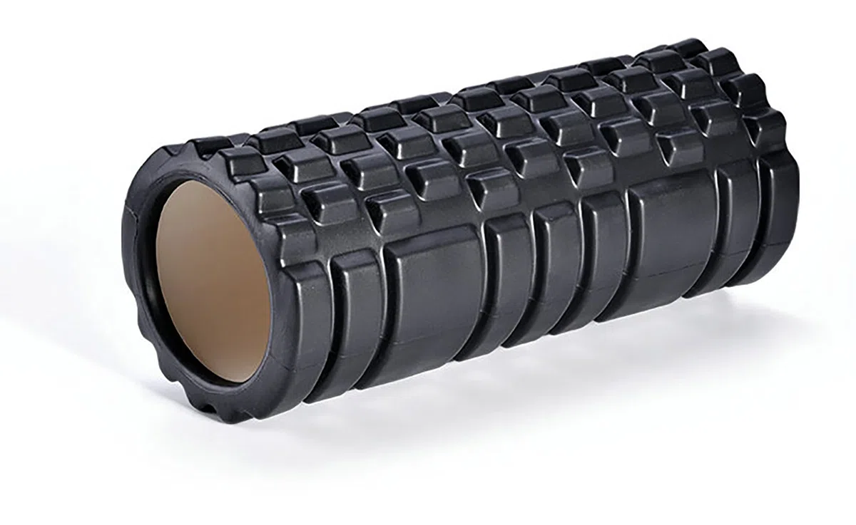 Foam Roller for Muscle Massage, Rullo Yoga in EVA, Punti di Innesco per il Tessuto Profondo Massaggio e il Rilascio miofasciale, per Riabilitazione, Stretching, Yoga, Pilates (Nero)