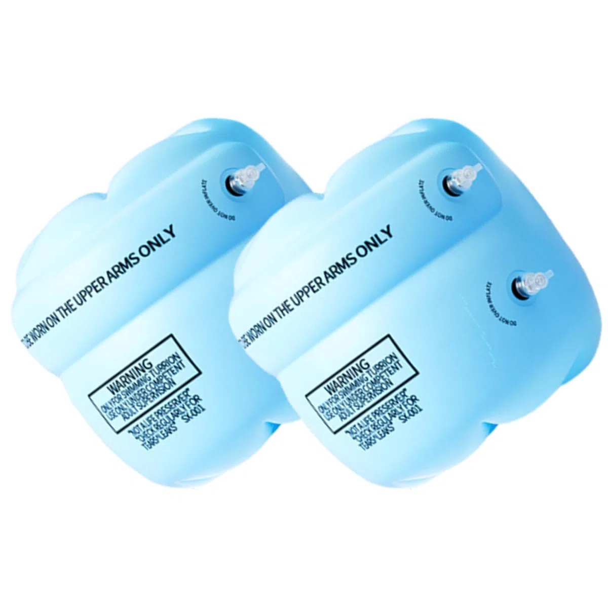 Aufblasbare Schwimmflügel - 25cm Schwimmärmel | PVC Wasser-Auftriebshilfe, 1 Paar Sicherheits-Schwimmflügel Mit Pumpe Für Kinder & Erwachsene, Tragbare Schwimmhilfe Für Pool Sommerferien Und