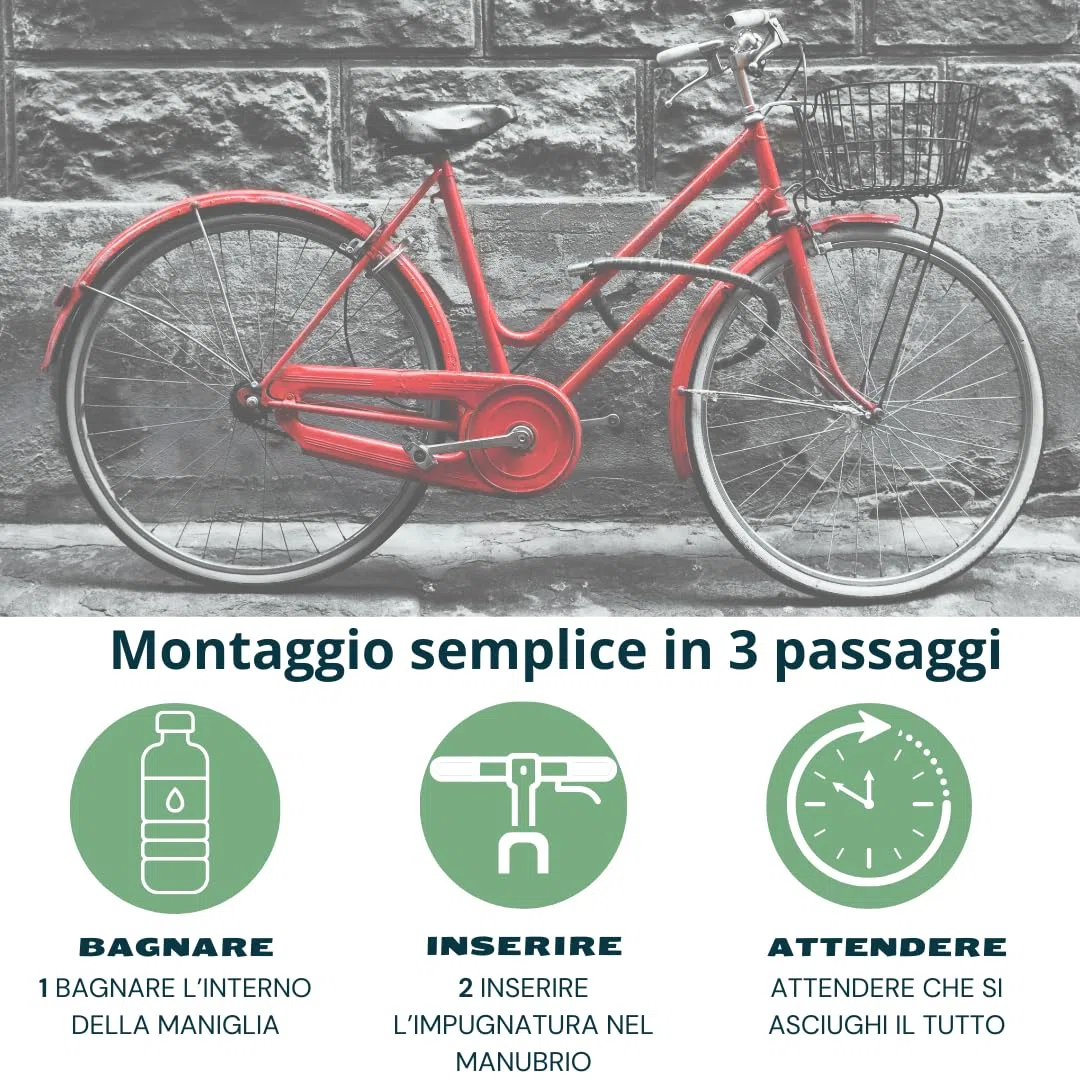 Coppia Manopole Bici Bianche con Scanalature Anti Scivolo - Stile Vintage Retro Universali Leggere - Impugnature Bici - Accessori Bici Vintage - Bici Graziella Olanda City Bike Epoca