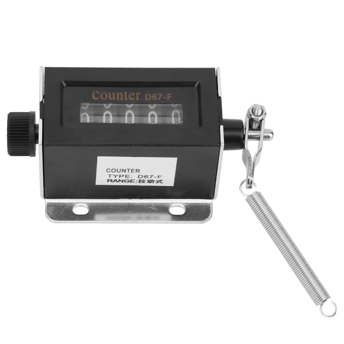 Akozon - Contatore manuale D67-F a 5 cifre, contatore meccanico, resettabile, manuale di corse