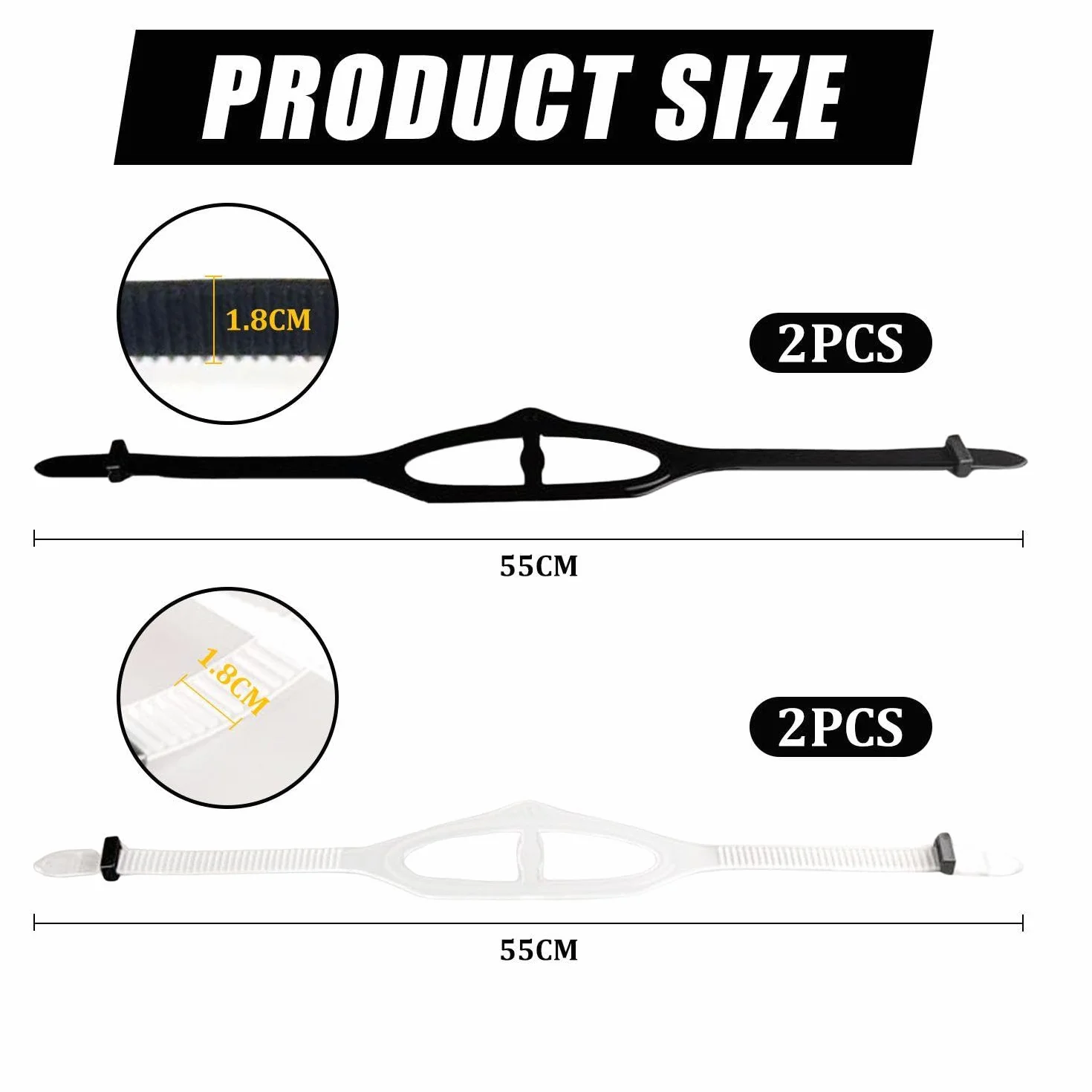 4 Pezzi Cinturini per Maschera Subacquea, Cinturini in Silicone per Maschera Subacquea, Cinturini di Ricambio per Occhiali Subacquei, Accessori per Occhiali Subacquei