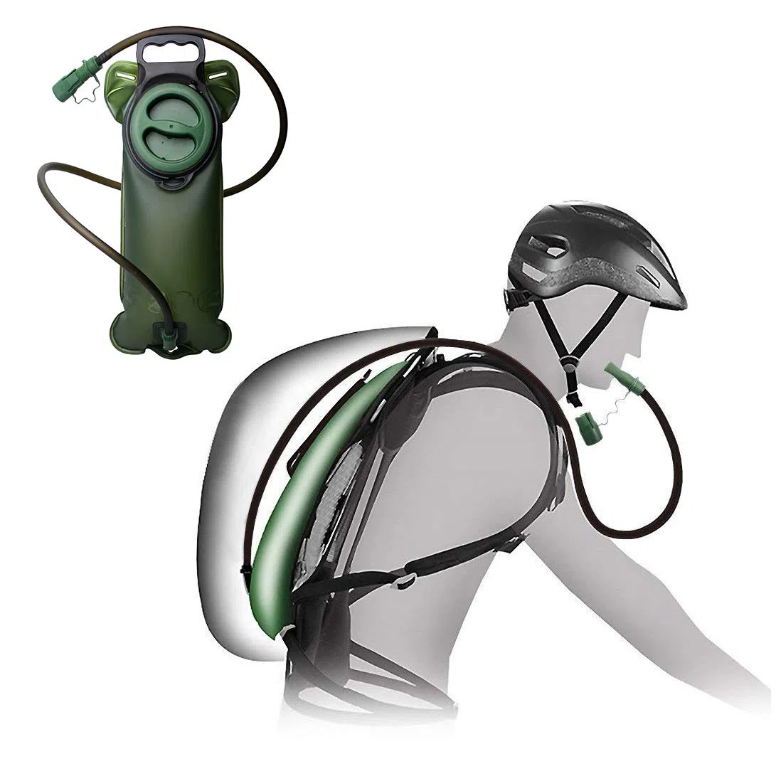 Sacca Idratazione,2L Sacca d'acqua a Prova di Perdite e Duratura per Correndo, Campeggio, Passeggiata,Verde