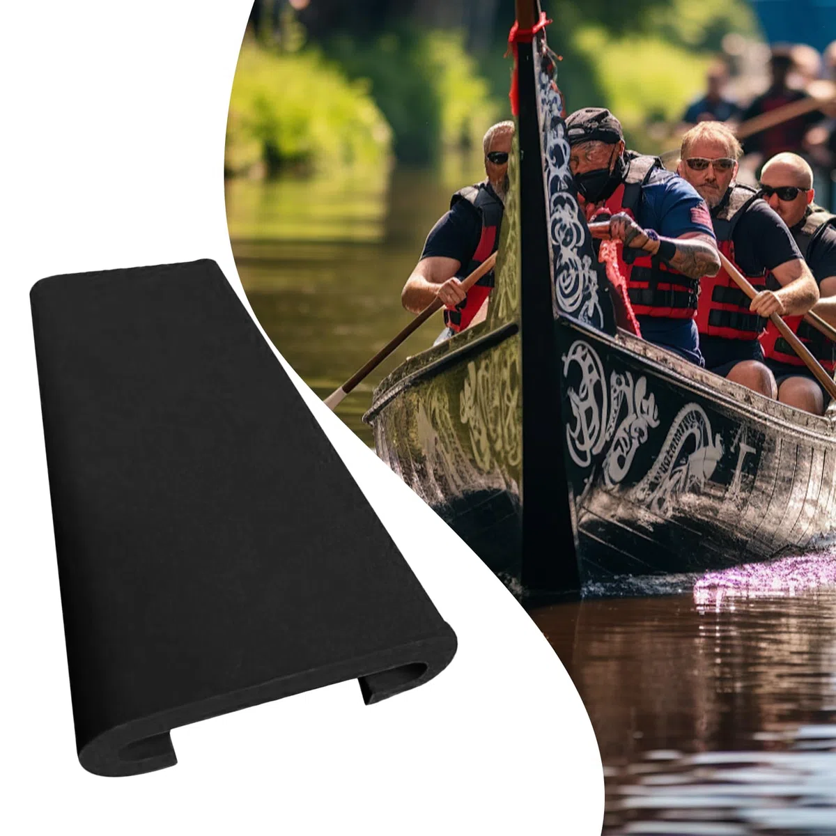 Dragon Boat Seat pad, a forma di U, comodi cuscini galleggianti | Traspirante Paddling Kayak sella per appassionati principianti professionisti