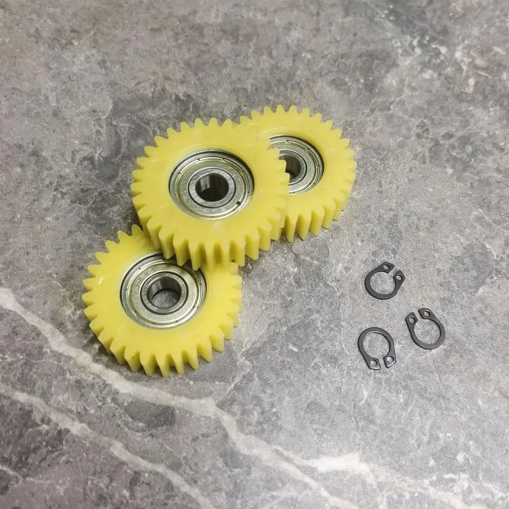 ReachMall 30T Nylon Gear 40mmx12mm ad alta resistenza basso attrito per bici elettrica scooter motore sistema di trasmissione di potenza giallo confezione da 3