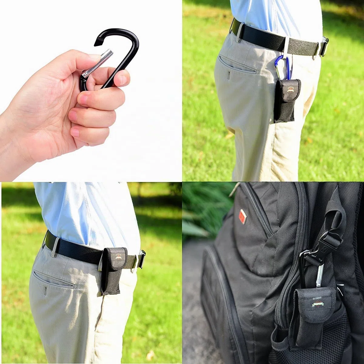 OUTDOOR FREAKZ Posate in Acciaio Inossidabile da Campeggio Pieghevole con Custodia in Neoprene.