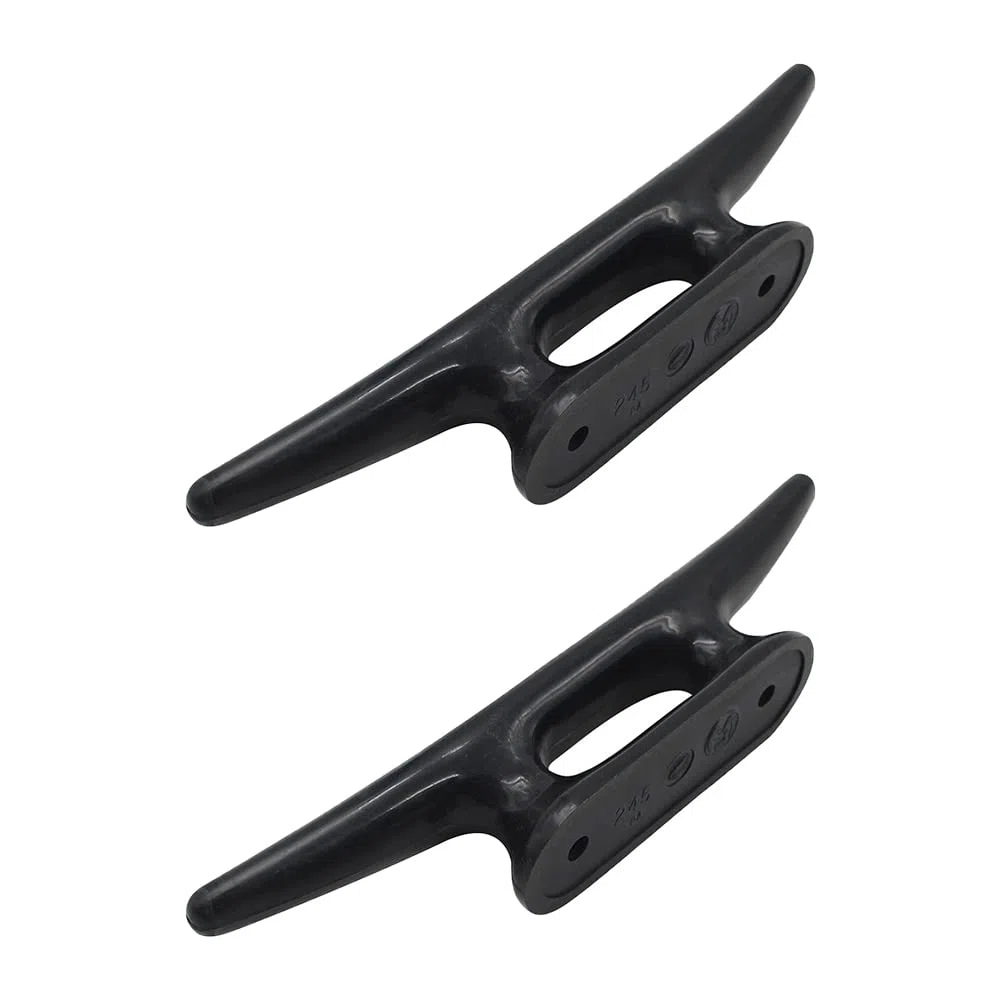 Bitta per Barca,Bitta per Ormeggio,Galloccia Pinzette Bacinella in Nylon,Nere in Canoa in Nylon,Kayak Canoa Barca Marina Cornice di Ancoraggio,Accessori per Bitte per Ormeggio a Fune,4 Pollici,2 Pzs