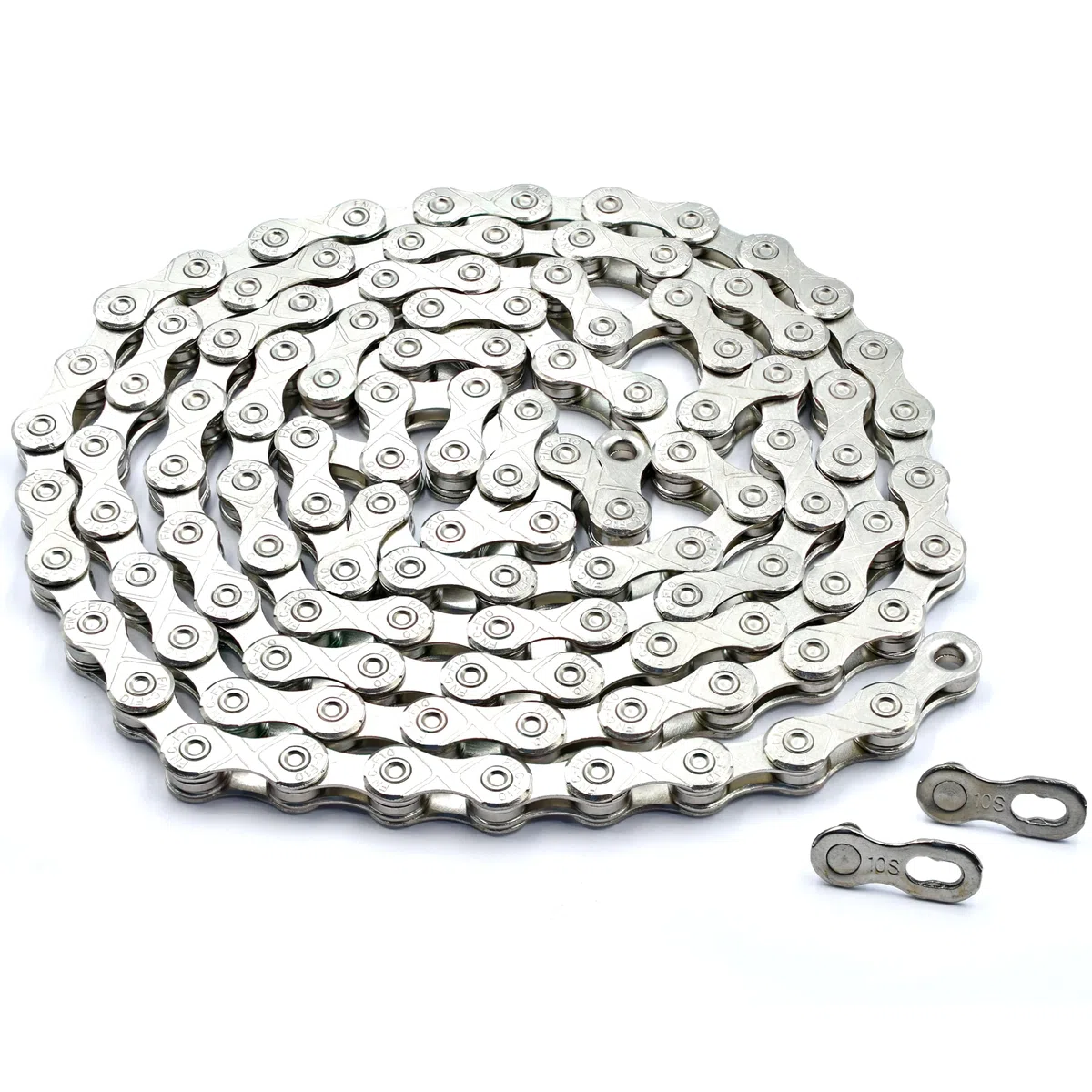 Catena per bicicletta con collegamenti rapidi, potente catena per biciclette, 116 maglie (6/7/8, 9, 10 opzioni di velocità)