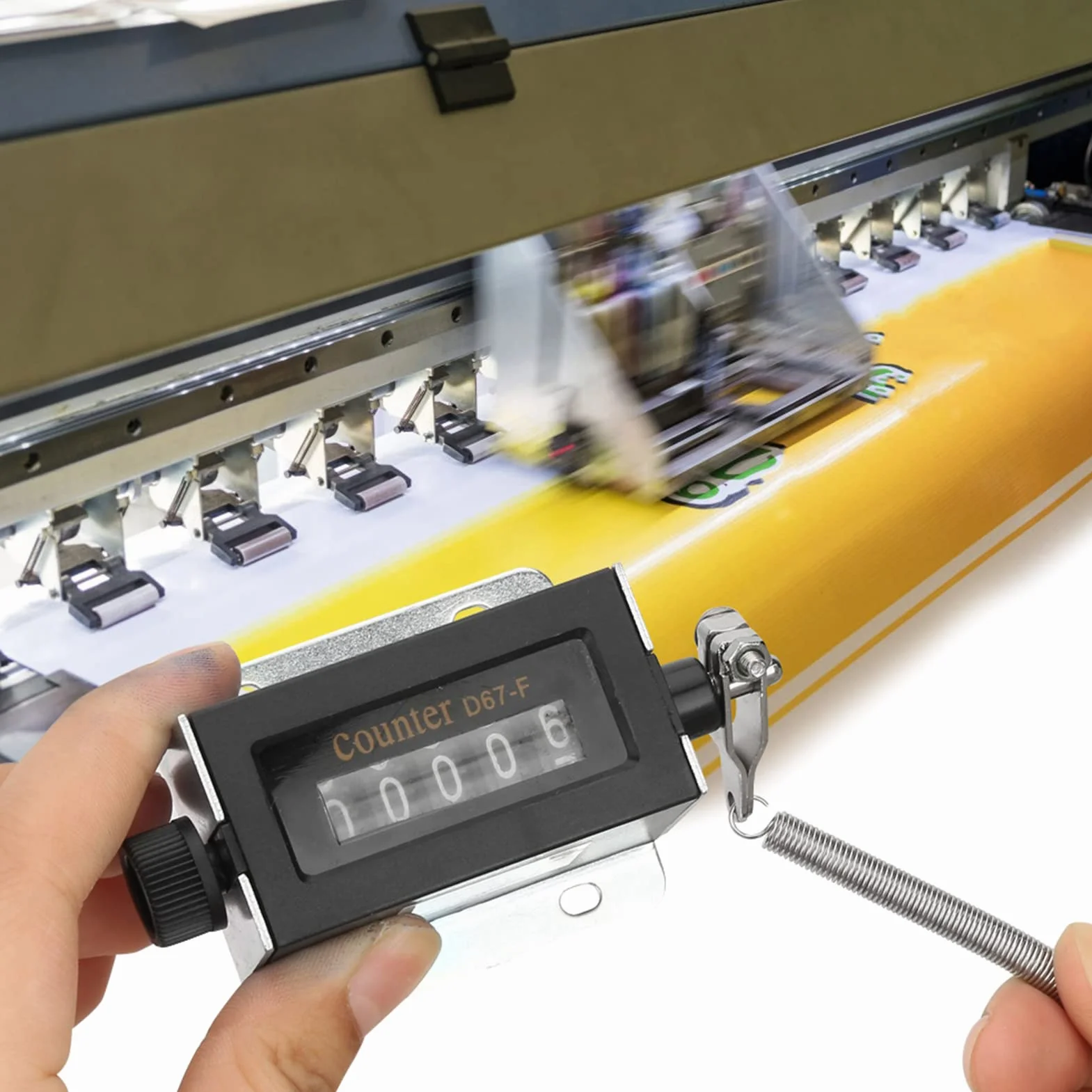 Akozon - Contatore manuale D67-F a 5 cifre, contatore meccanico, resettabile, manuale di corse