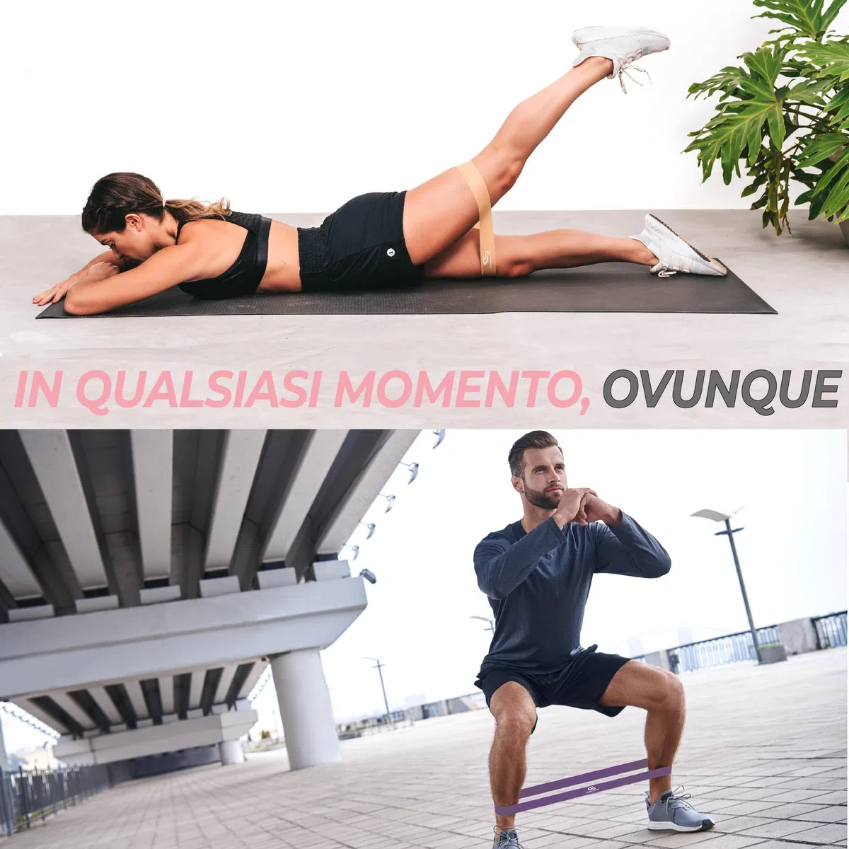 Coresteady Elastici Fitness | Bande Elastiche di alta qualità e antiaderenti - per fianchi, gambe e glutei, stretching, maggiore mobilità e riabilitazione - Ideali per uomini e donne