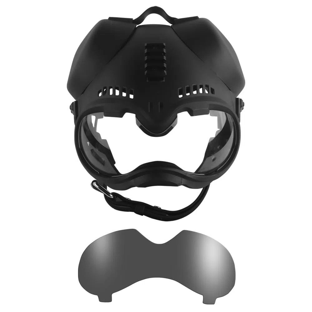 Jungle Leopard Casco tattico for Cani da Caccia K9, Occhiali di Protezione for Esterni, for Terrier Olandese Belga, Pastore Tedesco, Taglia Media