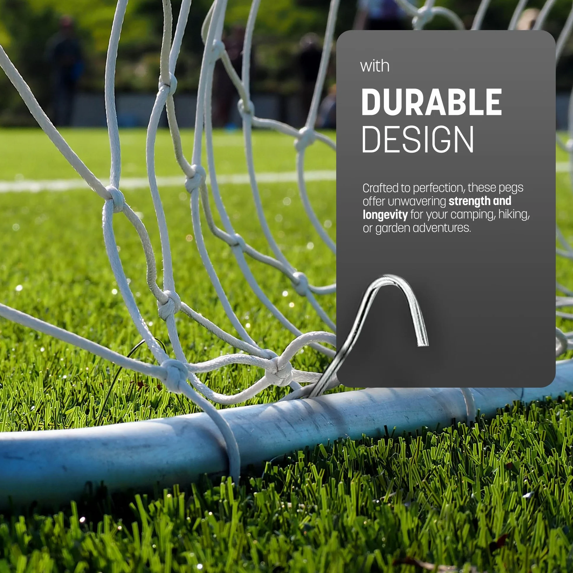 KEPLIN Pioli per tenda in lega di acciaio (confezione da 50 – 22,9 cm), picchetti zincati, antiruggine e durevoli, picchetti in metallo resistenti, ideali per campeggio, spiaggia, rete da giardino,