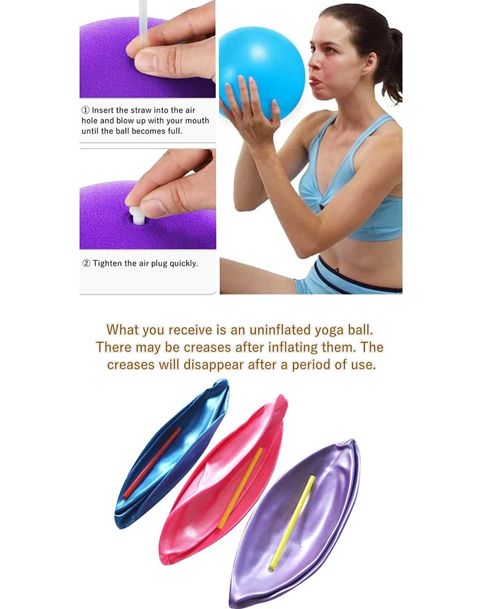 Palla Pilates Piccola,25 CM Palla da Pilates Anti Scoppio Antiscivolo Palla per Yoga, per Casa, Fitness, Allenamento Equilibrio