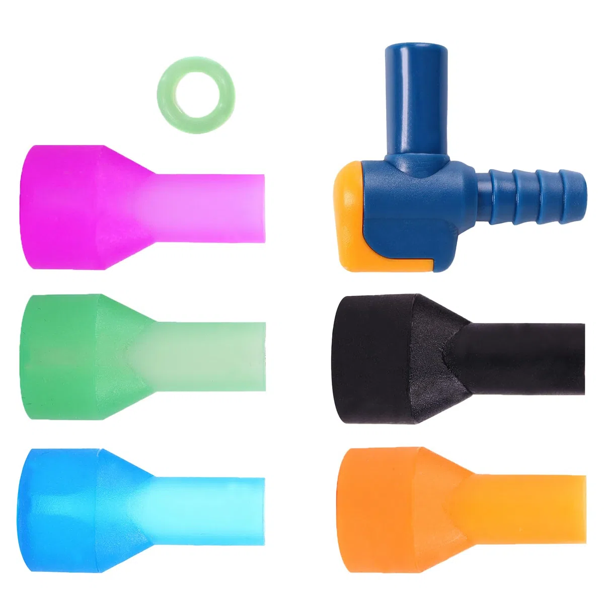 Valvola di morso per sacca idrica, ugello in silicone a tenuta stagna, beccuccio di ricambio, connettore flessibile per tubo | tappo serbatoio dell'acqua per escursionismo, campeggio, ciclismo, caccia