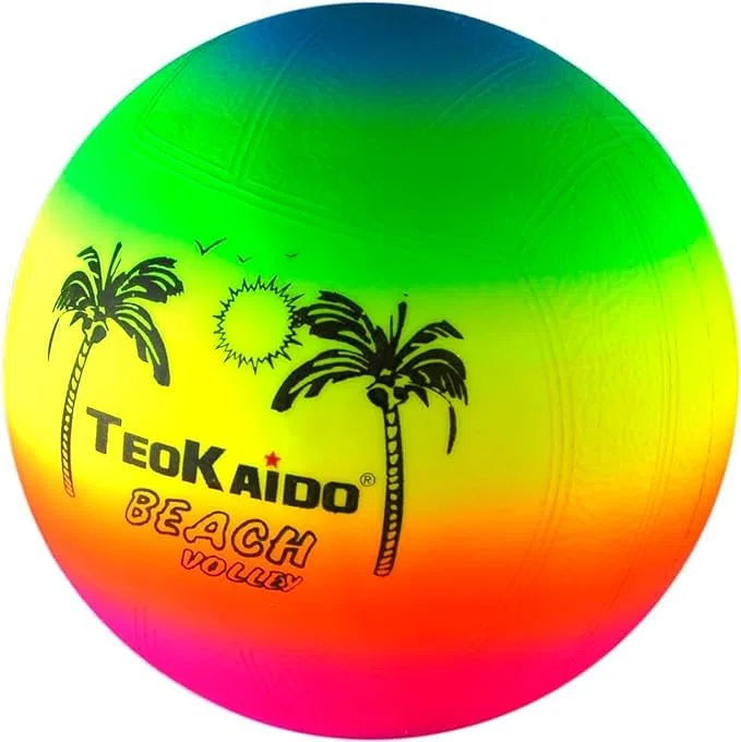 Pallone di Gomma da Acqua Volley Pallamano Pallanuoto da Allenamento o Partita Modello Rainbow