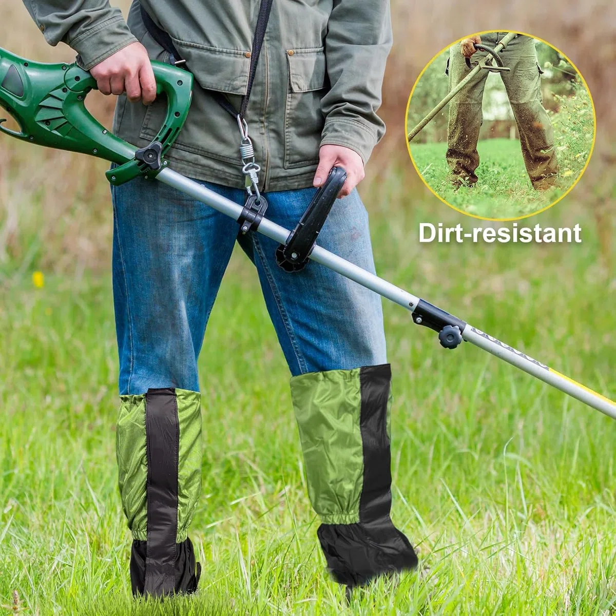 1 Paio Ghette Impermeabili Trekking, Ghette per Giardinaggio, Regolabili Ghetti Estive da Trekking, Leg Gaiters, Adatte per Fattorie, Giardini, Prati, Escursionismo, Alpinismo E Sci