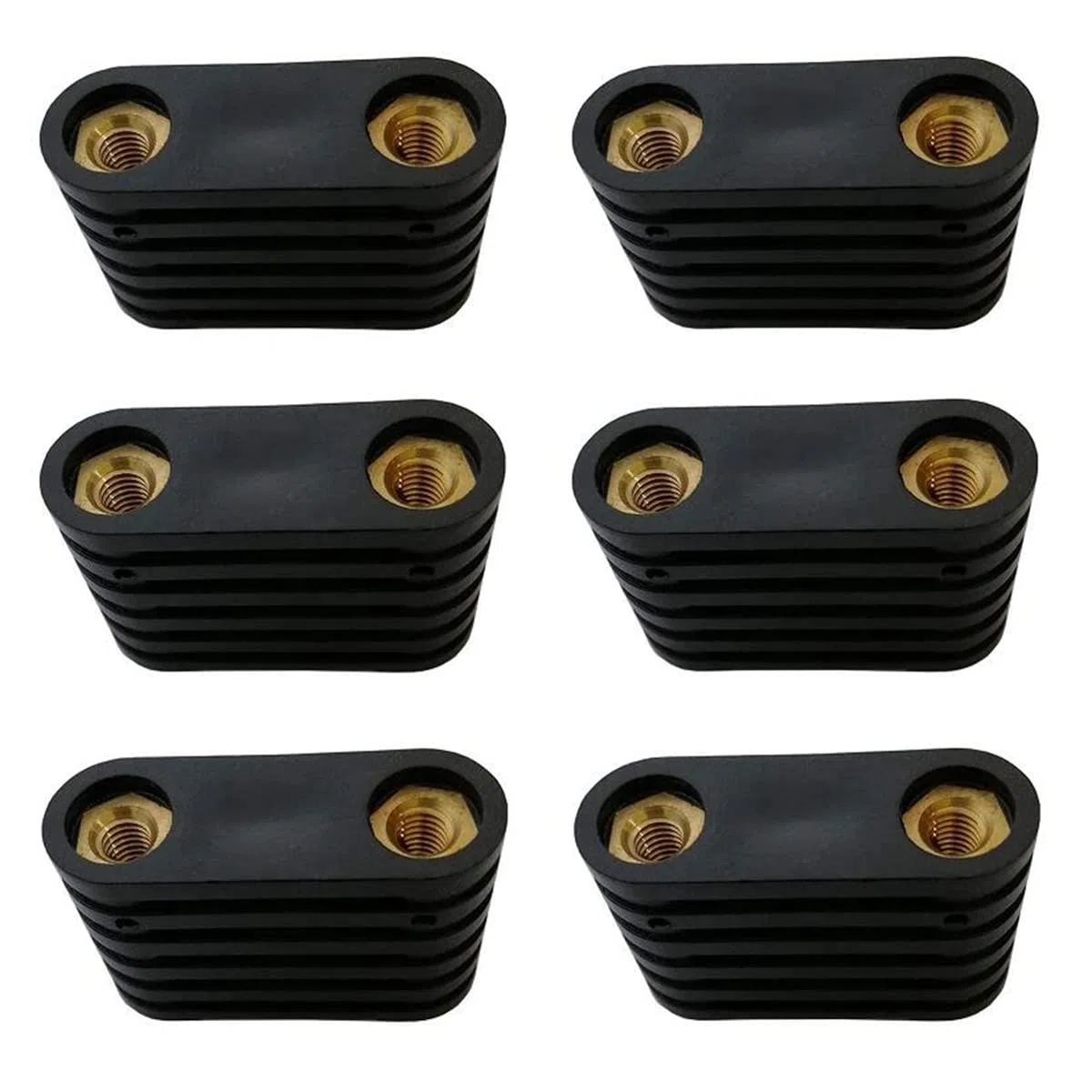 6Pcs Windsurf Plastica Nero 2-Hole Footstrap Inserto Windsurf Board Footstrap Ricambio Surf Accessori