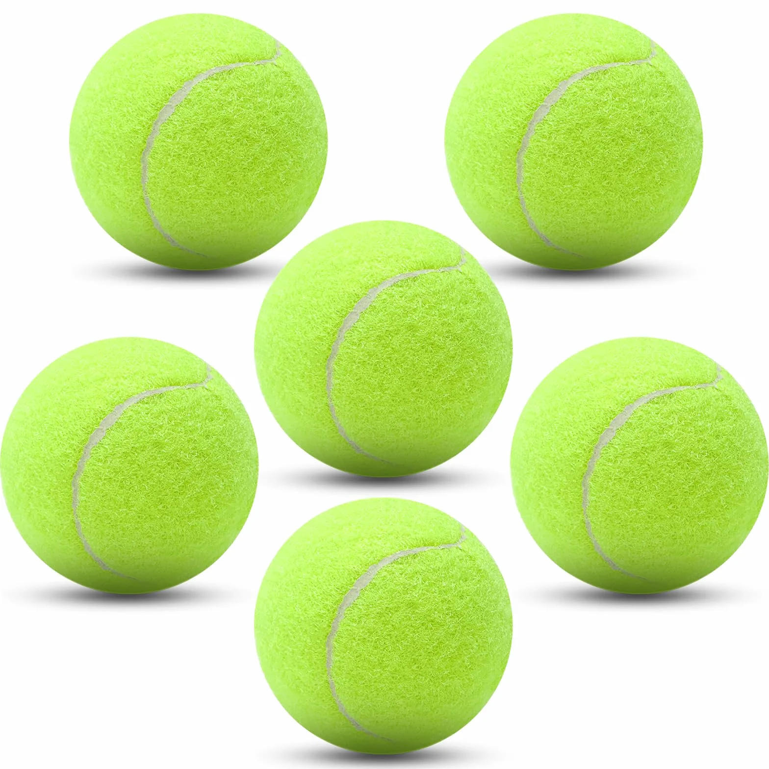 6 Pezzi Palline da Tennis, Palla Allenamento Tennis, Alto Rimbalzo Pallina, per Esercizi di Allenamento per Gare di Club scolastici Gioca con Gatti Cani Sport all'Aria Aperta