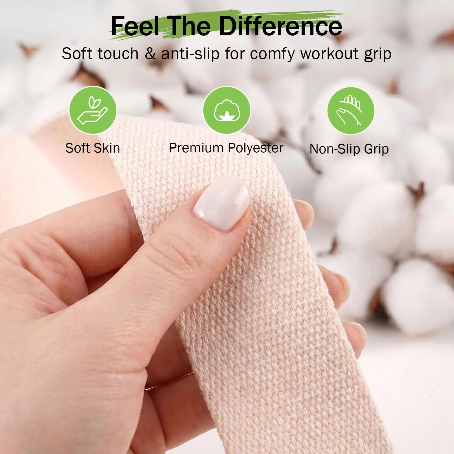 Slim Panda Cinghia Yoga In Cotone, Stretching Cintura Yoga Yoga Attrezzi per Fitness, Fascia Elastica Esercizi con Fibbia Scorrevole in Metallo per Principianti e Avanzati, Diversi Colori (180/250cm)