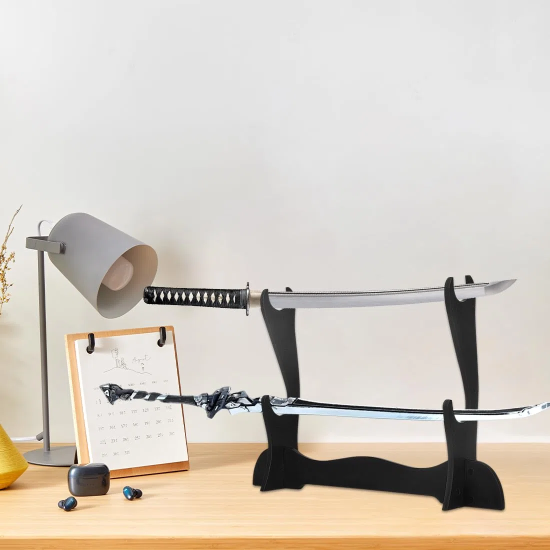 Supporto Espositore Piedistallo Stand da Tavolo per Katana Samurai in Legno, Supporto per Spada, Espositore per Spada, Supporto per Katana, Supporto per Espositore per Samurai per Spada Laser