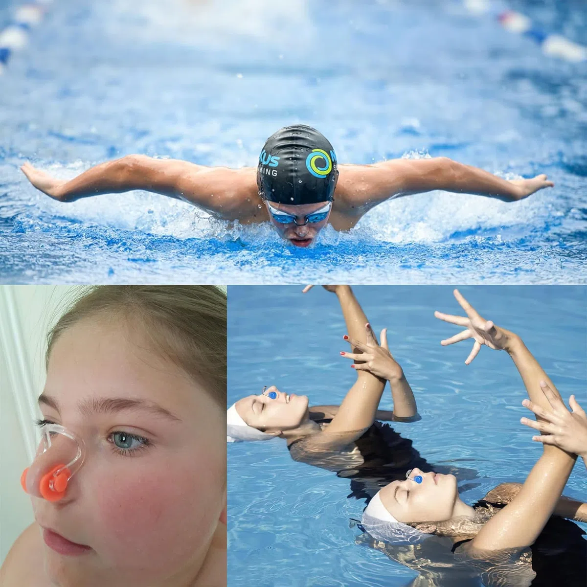 10 Pezzi Nuoto Naso Protettore, Nuoto Naso Clip, Protezione per Il Naso Impermeabile, Tappo per Il Naso da Nuoto, Clip per Naso da Nuoto per Bambini, per Bambini, Adulti, Principianti