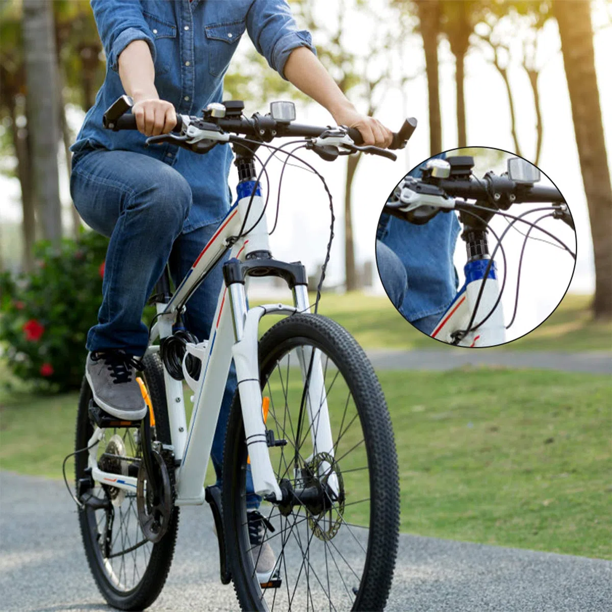 Distanziatore in fibra di carbonio, 12 pz distanziatori per casco per manubrio della bicicletta, distanziatore per casco da bicicletta per bici da strada BMX Distanziatori per sterzo ha 6 dimensioni