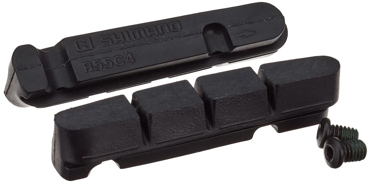 SHIMANO Dura-ace, Ultegra, 105 R55c4 Brake Cartridges - Pastiglie freno standard, colore: Nero