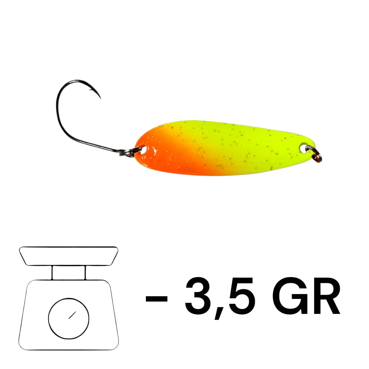 Mini pesce persico e trota Spoon Blaze 3,5 g 38 mm esca per trota e pesce persico con gancio da pesca – freccia per trote e pesci predatori – esche sportive – esche artificiali – wobbler