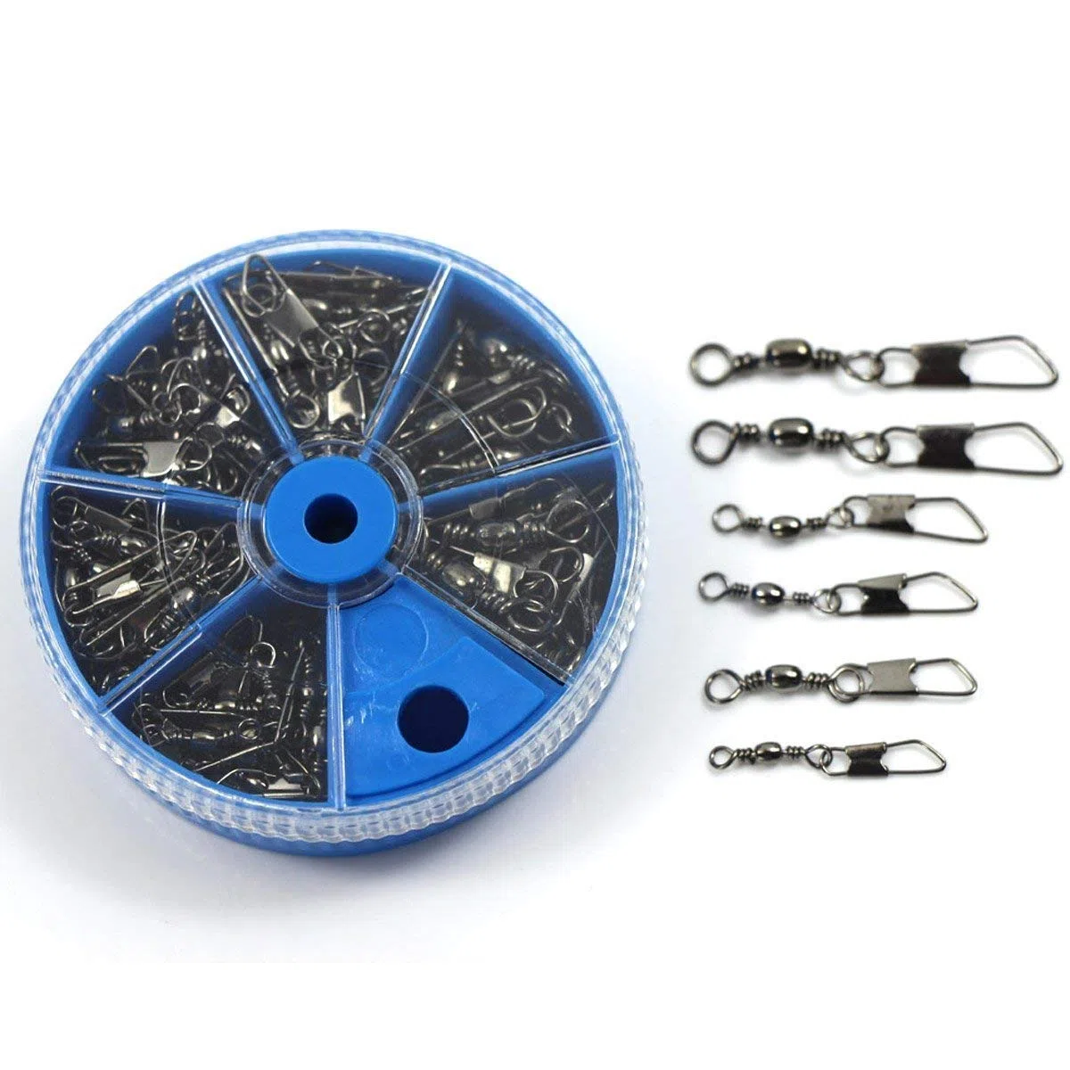 Croch 100/300 Pezzi Pesca Girelle con Moschettone per Connettori Clip Girevoli # 14, # 12, # 10, # 8, # 6,# 4, # 2
