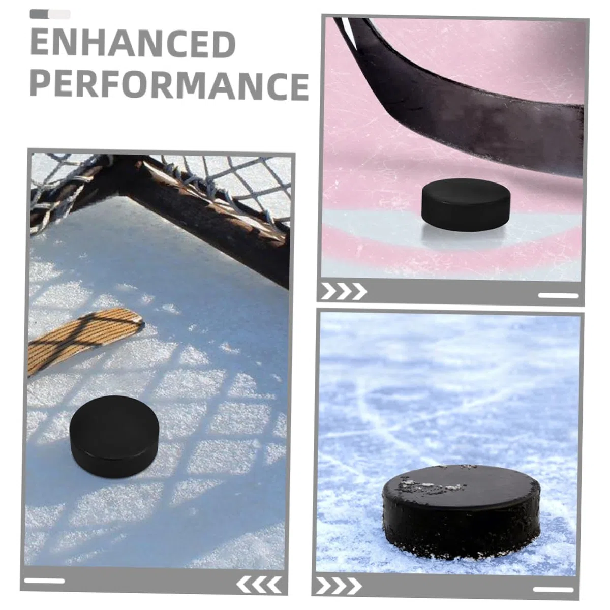 Disco Hockey su Ghiaccio in PU Resistente all'Usura per Allenamento e Pratica Adatto a Ragazzo e Adulti per ed Esterni e Facile da Trasportare