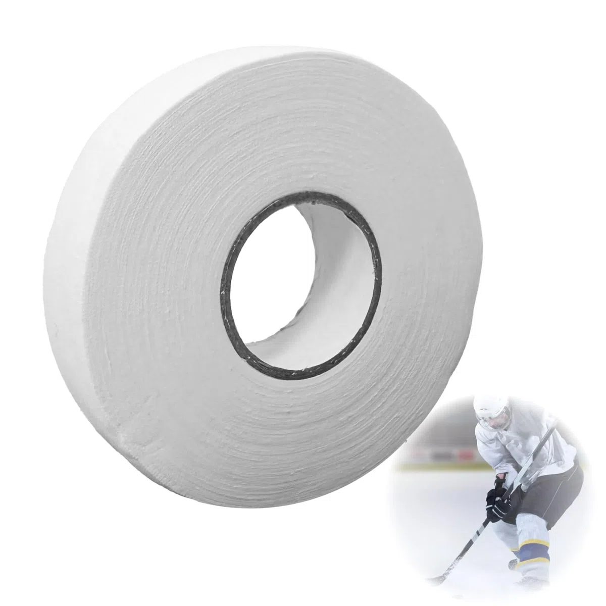 Nastro Adesivo Multisport per Hockey, Tennis e Altri Sport - Nastro di Presa Antiscivolo e Assorbente, Ideale per Bastoni e Racchette, Resistente all'Acqua, 25m x 2.5cm